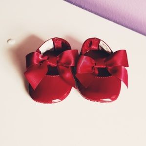 Red infant shoes